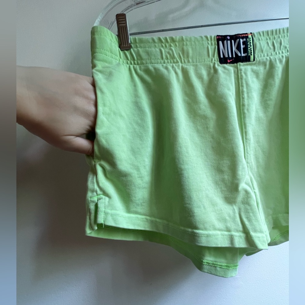 Nike Lime Green Shorts With Logos Size Medium - Picture 10 of 12